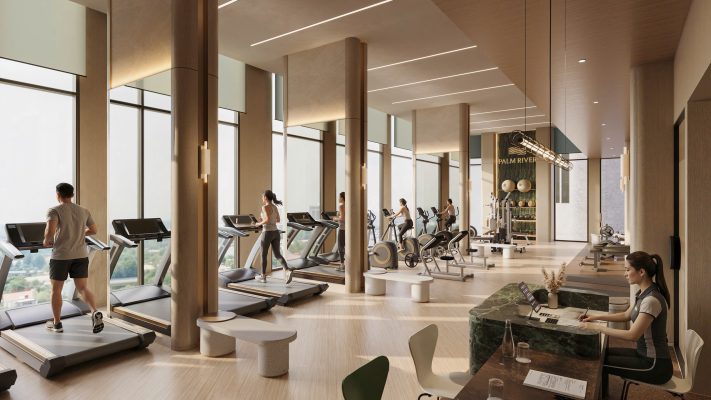 Phòng tập gym trên cao tại Palm River