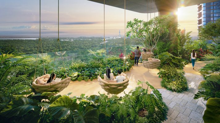 Đài ngắm cảnh và cảnh quan thủy sinh tại Palm River.